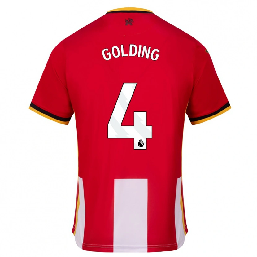 Danxen Criança Camisola Aidan Golding #4 Amarelo Preto Vermelho Principal 2026/27 Camisa