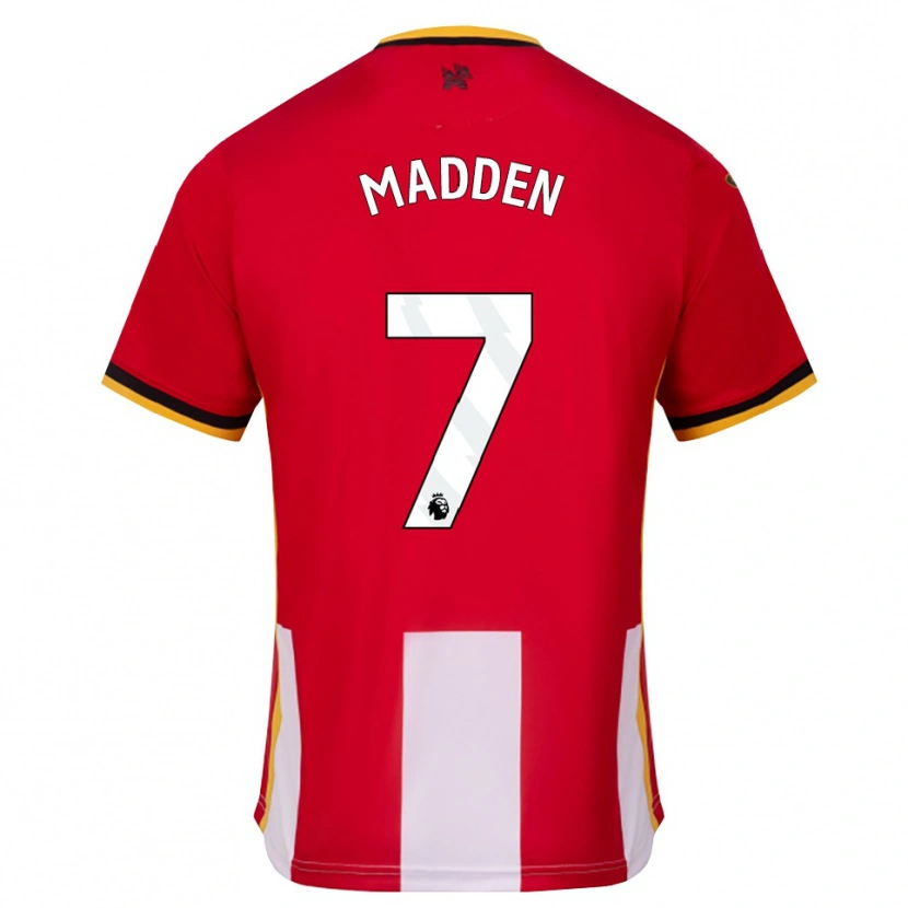 Danxen Criança Camisola Coran Madden #7 Amarelo Preto Vermelho Principal 2026/27 Camisa