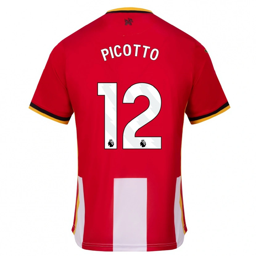 Danxen Criança Camisola Luca Picotto #12 Amarelo Preto Vermelho Principal 2026/27 Camisa