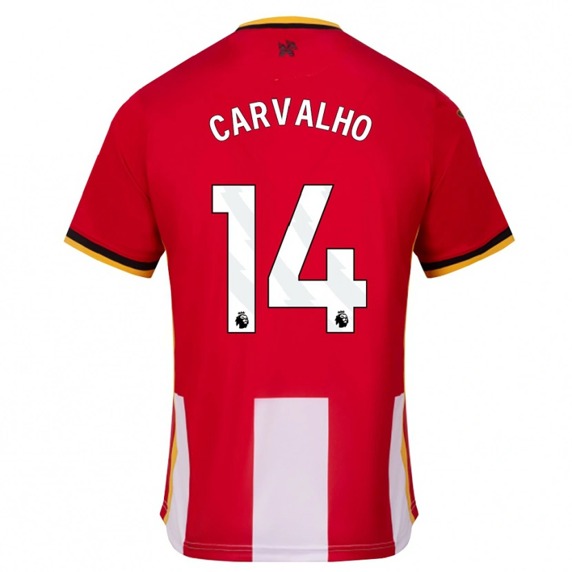 Danxen Criança Camisola Fábio Carvalho #14 Amarelo Preto Vermelho Principal 2026/27 Camisa