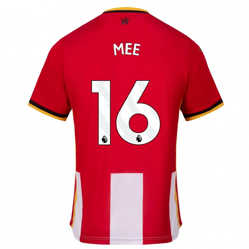 Danxen Criança Camisola Ben Mee #16 Amarelo Preto Vermelho Principal 2026/27 Camisa