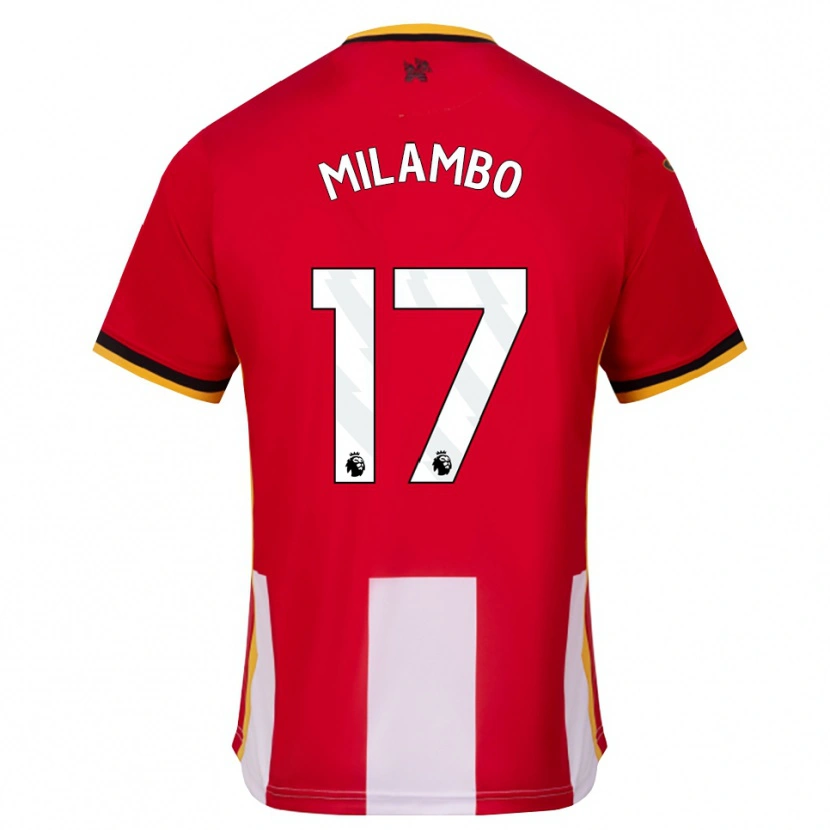 Danxen Criança Camisola Antoni Milambo #17 Amarelo Preto Vermelho Principal 2026/27 Camisa