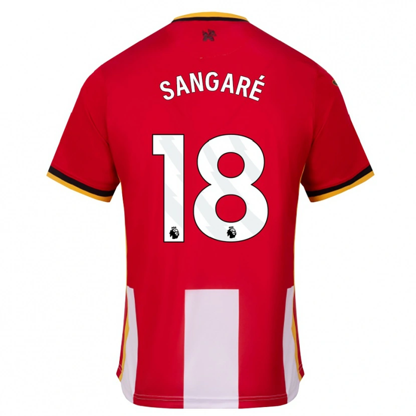 Danxen Criança Camisola Mamadou Sangaré #18 Amarelo Preto Vermelho Principal 2026/27 Camisa