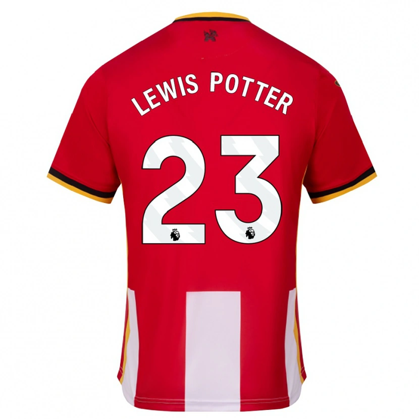Danxen Criança Camisola Keane Lewis-Potter #23 Amarelo Preto Vermelho Principal 2026/27 Camisa