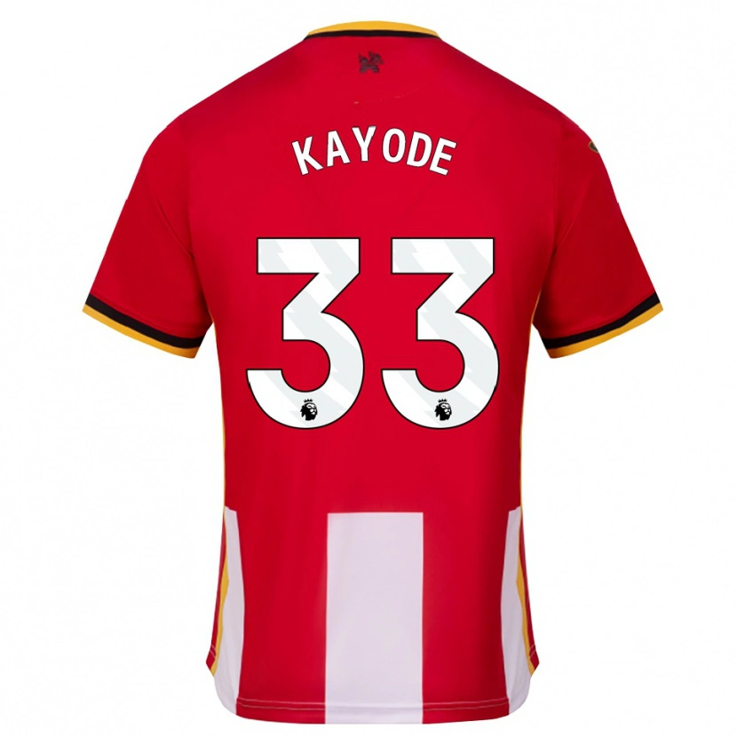 Danxen Criança Camisola Michael Kayode #33 Amarelo Preto Vermelho Principal 2026/27 Camisa