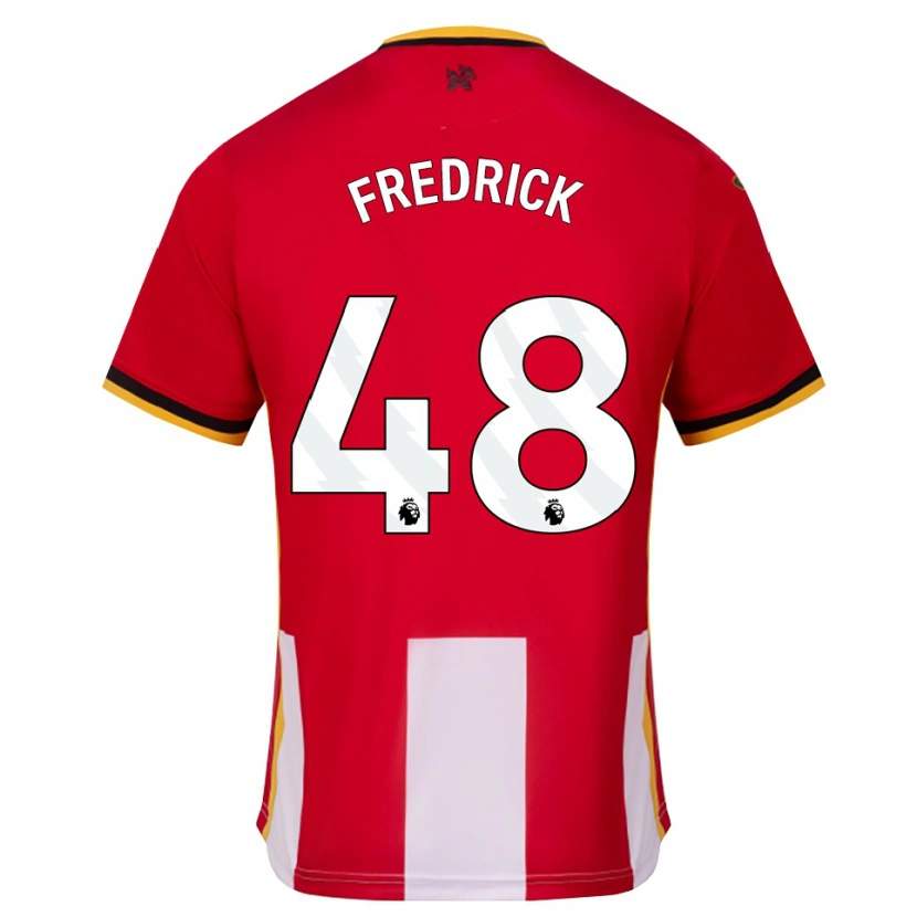 Danxen Criança Camisola Benjamin Fredrick #48 Amarelo Preto Vermelho Principal 2026/27 Camisa