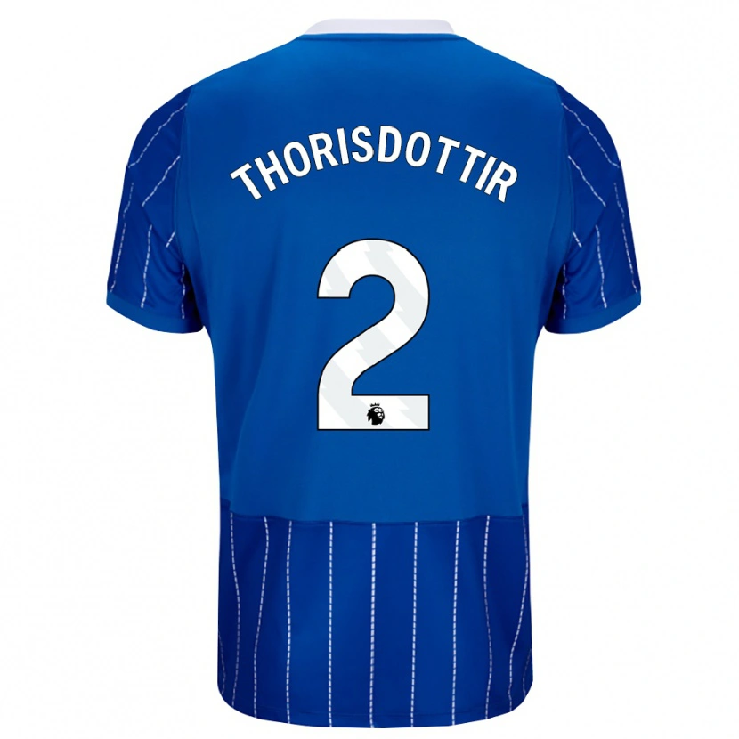 Danxen Criança Camisola Maria Thorisdottir #2 Mediumblue Branco Principal 2026/27 Camisa