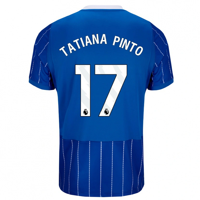 Danxen Criança Camisola Tatiana Vanessa Ferreira Pinto #17 Mediumblue Branco Principal 2026/27 Camisa