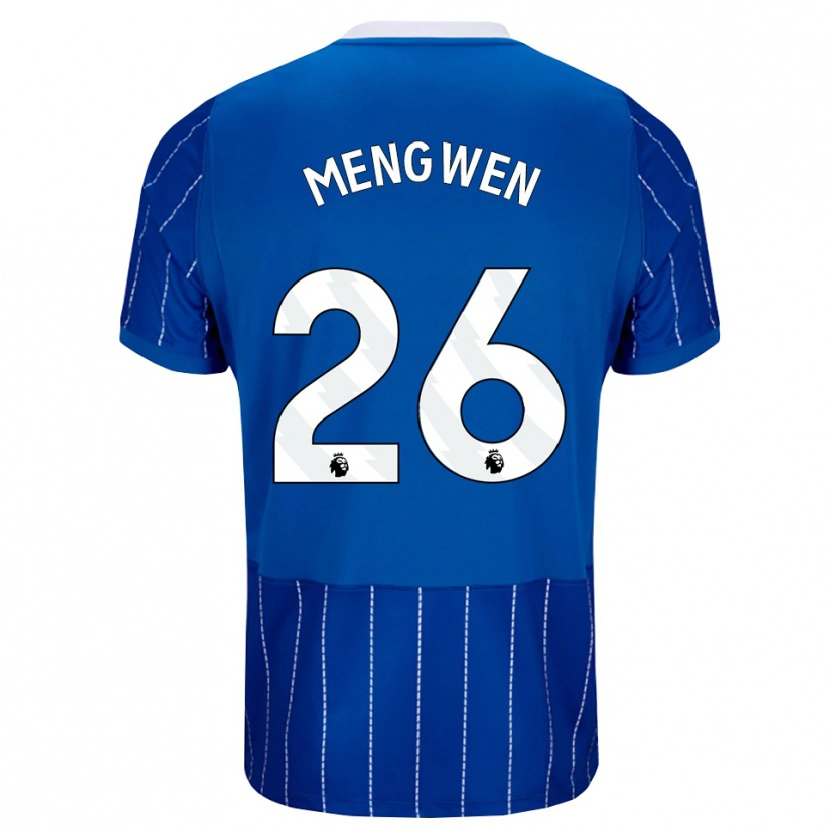 Danxen Criança Camisola Li Mengwen #26 Mediumblue Branco Principal 2026/27 Camisa