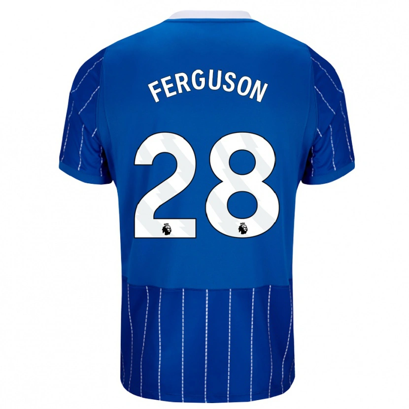 Danxen Criança Camisola Evan Ferguson #28 Mediumblue Branco Principal 2026/27 Camisa