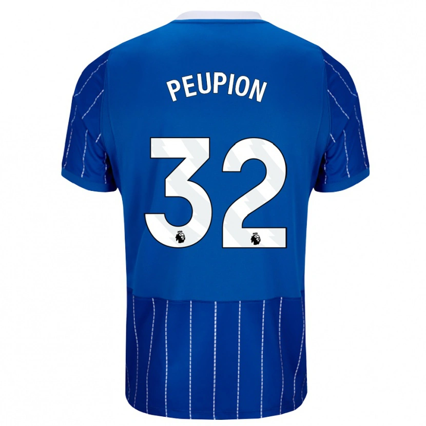 Danxen Criança Camisola Cameron Peupion #32 Mediumblue Branco Principal 2026/27 Camisa