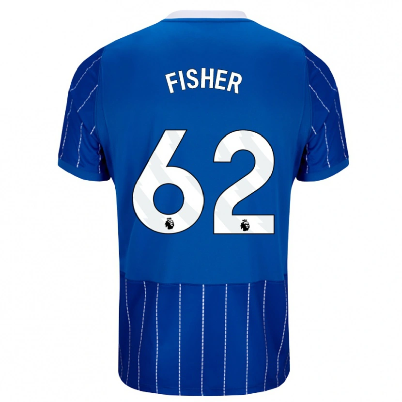 Danxen Criança Camisola Hugo Fisher #62 Mediumblue Branco Principal 2026/27 Camisa