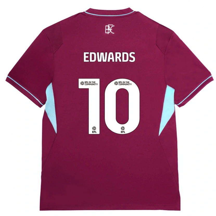 Danxen Criança Camisola Marcus Edwards #10 Borgonha Verde Principal 2026/27 Camisa
