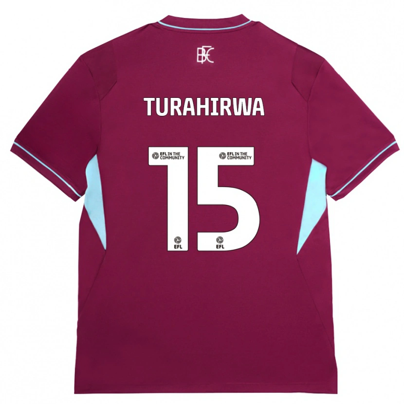 Danxen Criança Camisola Elijah Turahirwa #15 Borgonha Verde Principal 2026/27 Camisa