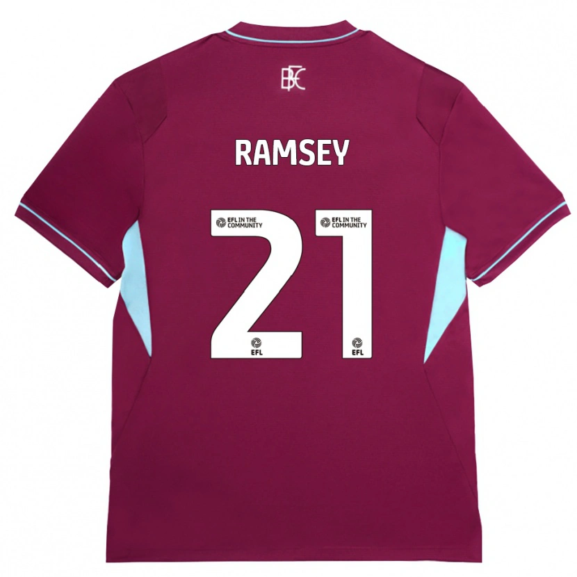Danxen Criança Camisola Aaron Ramsey #21 Borgonha Verde Principal 2026/27 Camisa