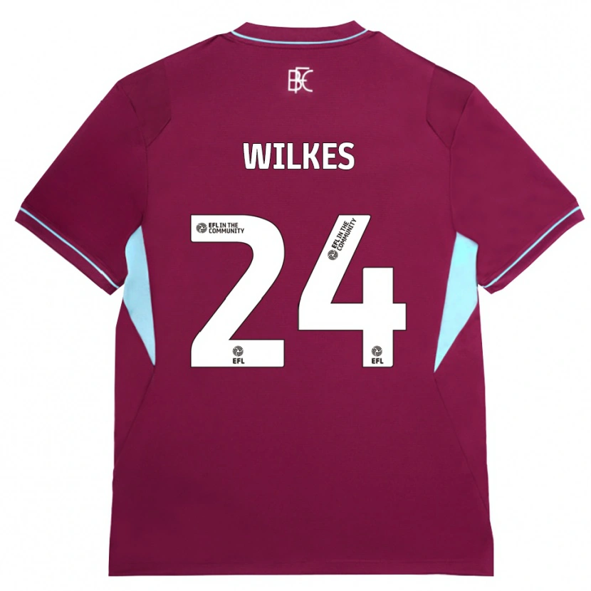 Danxen Criança Camisola Tilly Wilkes #24 Borgonha Verde Principal 2026/27 Camisa