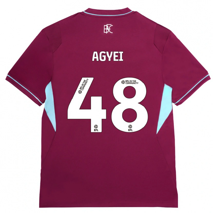 Danxen Criança Camisola Enock Agyei #48 Borgonha Verde Principal 2026/27 Camisa