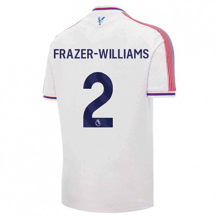 Danxen Criança Camisola Khyan Frazer-Williams #2 Branco Vermelho Azul Principal 2026/27 Camisa