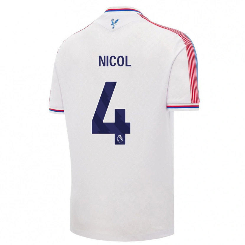 Danxen Criança Camisola Leigh Nicol #4 Branco Vermelho Azul Principal 2026/27 Camisa