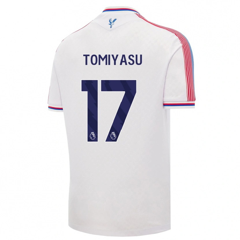 Danxen Criança Camisola Takehiro Tomiyasu #17 Branco Vermelho Azul Principal 2026/27 Camisa