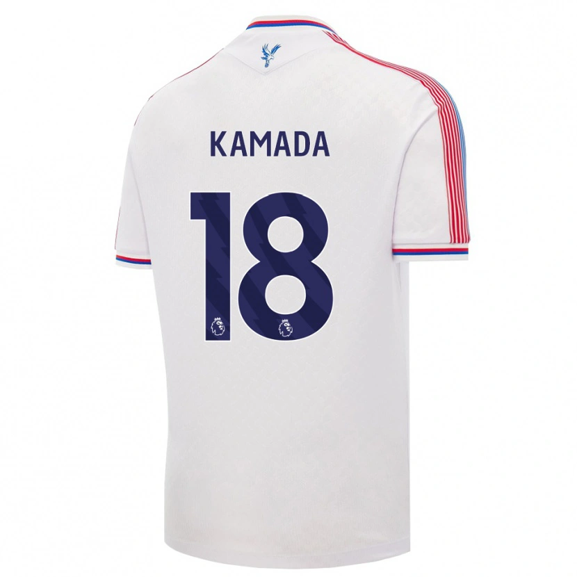 Danxen Criança Camisola Daichi Kamada #18 Branco Vermelho Azul Principal 2026/27 Camisa