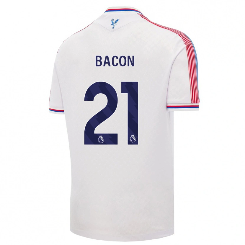 Danxen Criança Camisola Skye Bacon #21 Branco Vermelho Azul Principal 2026/27 Camisa