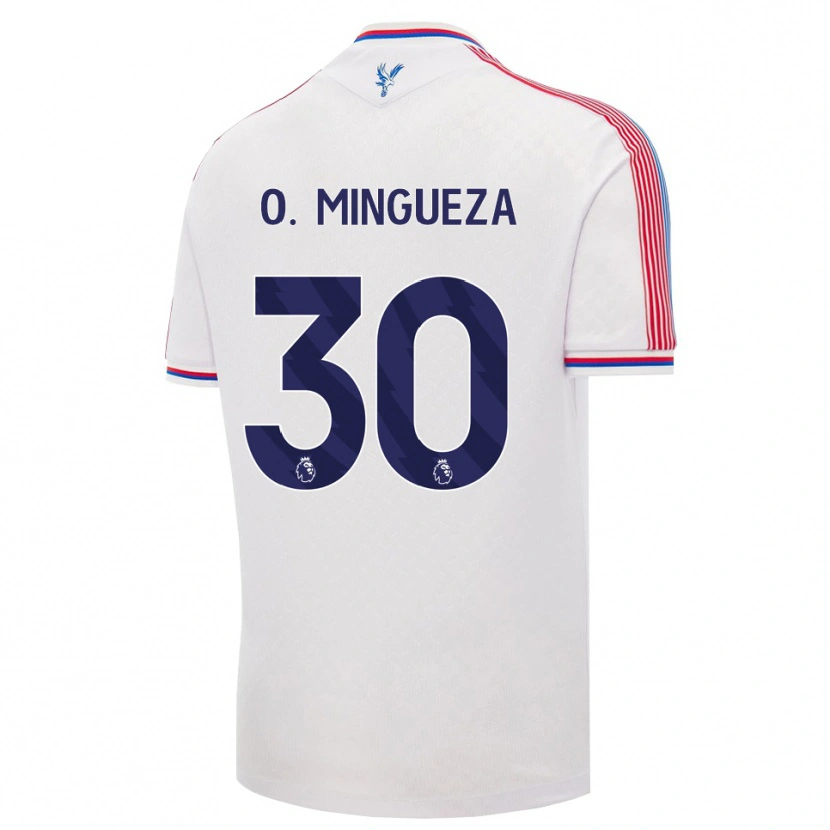 Danxen Criança Camisola Óscar Mingueza #30 Branco Vermelho Azul Principal 2026/27 Camisa