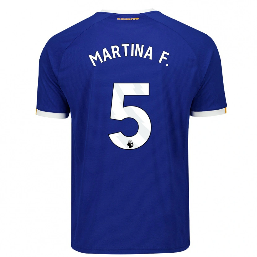 Danxen Criança Camisola Martina Fernández #5 Azul Branco Amarelo Principal 2026/27 Camisa