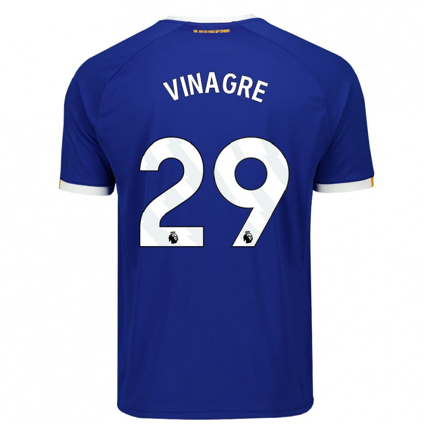 Danxen Criança Camisola Ruben Vinagre #29 Azul Branco Amarelo Principal 2026/27 Camisa