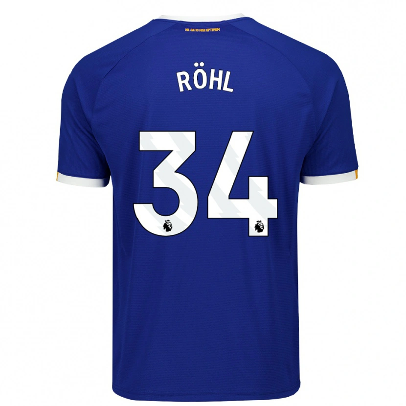 Danxen Criança Camisola Merlin Röhl #34 Azul Branco Amarelo Principal 2026/27 Camisa