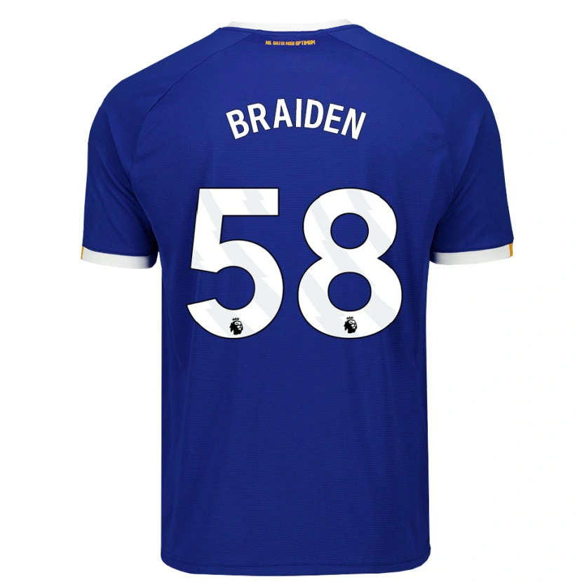 Danxen Criança Camisola Braiden Graham #58 Azul Branco Amarelo Principal 2026/27 Camisa