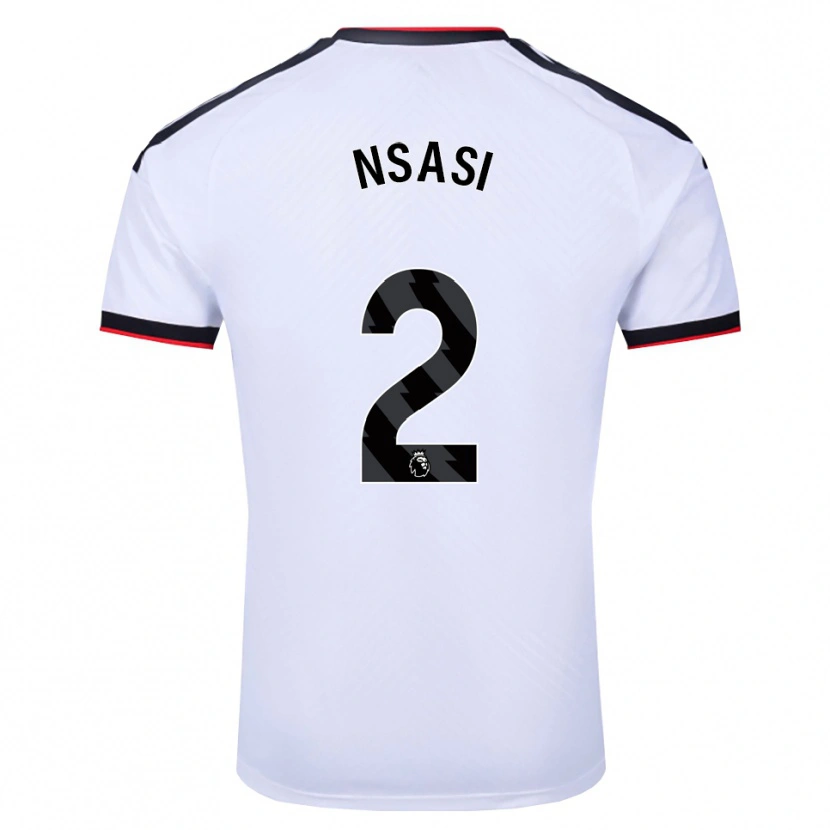 Danxen Criança Camisola Eddy Nsasi #2 Branco Preto Vermelho Principal 2026/27 Camisa