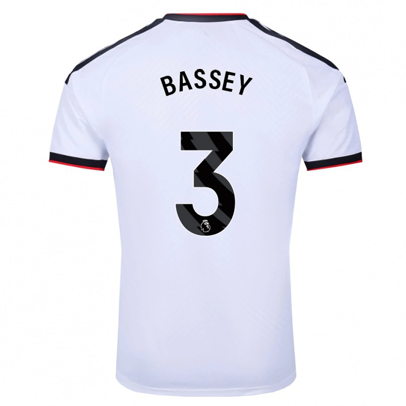 Danxen Criança Camisola Calvin Bassey #3 Branco Preto Vermelho Principal 2026/27 Camisa