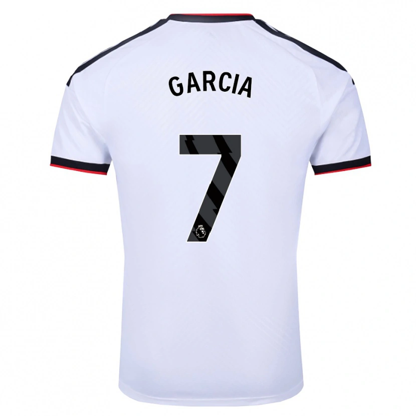 Danxen Criança Camisola Gonzalo García #7 Branco Preto Vermelho Principal 2026/27 Camisa