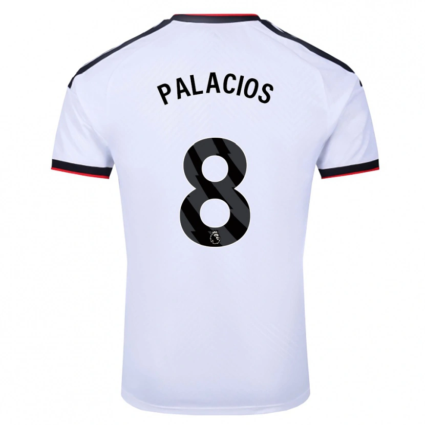 Danxen Criança Camisola César Palacios #8 Branco Preto Vermelho Principal 2026/27 Camisa
