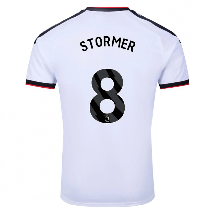 Danxen Criança Camisola Becky Stormer #8 Branco Preto Vermelho Principal 2026/27 Camisa