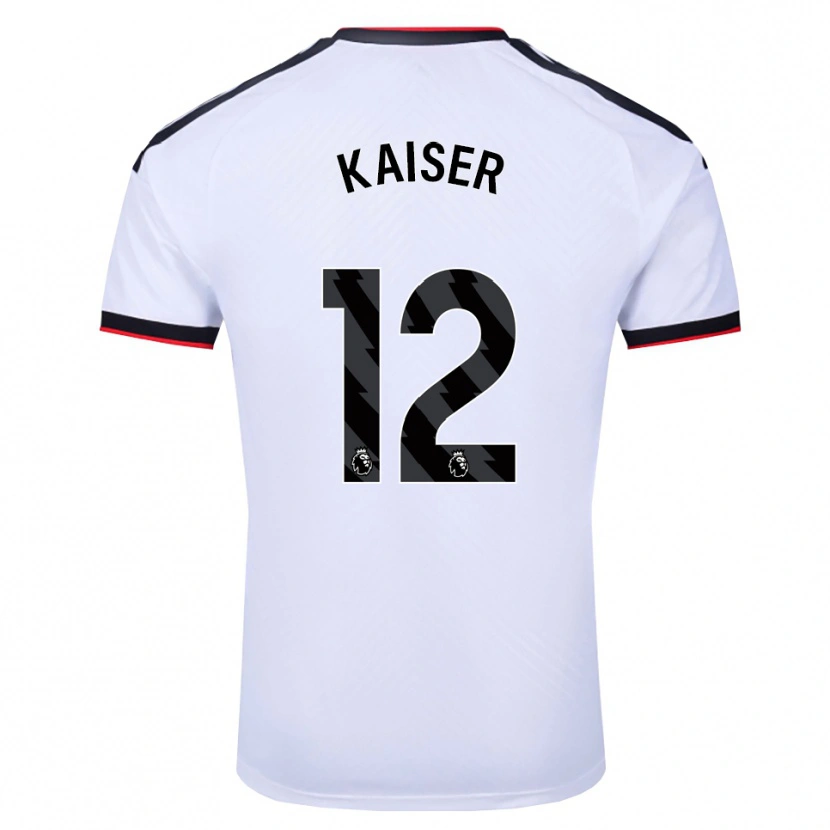 Danxen Criança Camisola Dino Kaiser #12 Branco Preto Vermelho Principal 2026/27 Camisa