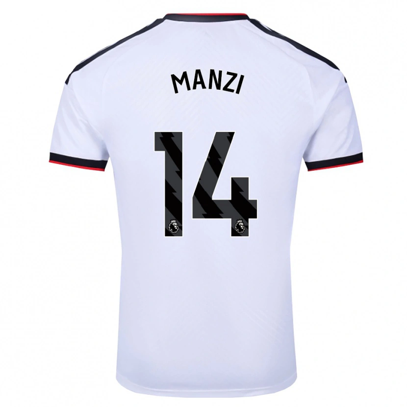 Danxen Criança Camisola Sophie Manzi #14 Branco Preto Vermelho Principal 2026/27 Camisa