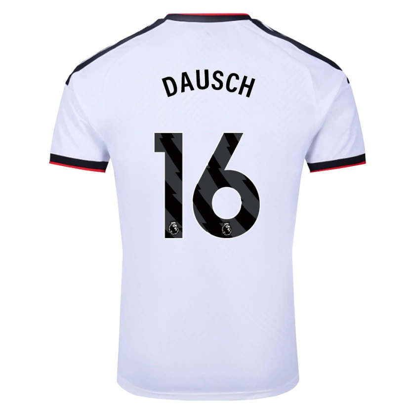 Danxen Criança Camisola Leo Dausch #16 Branco Preto Vermelho Principal 2026/27 Camisa