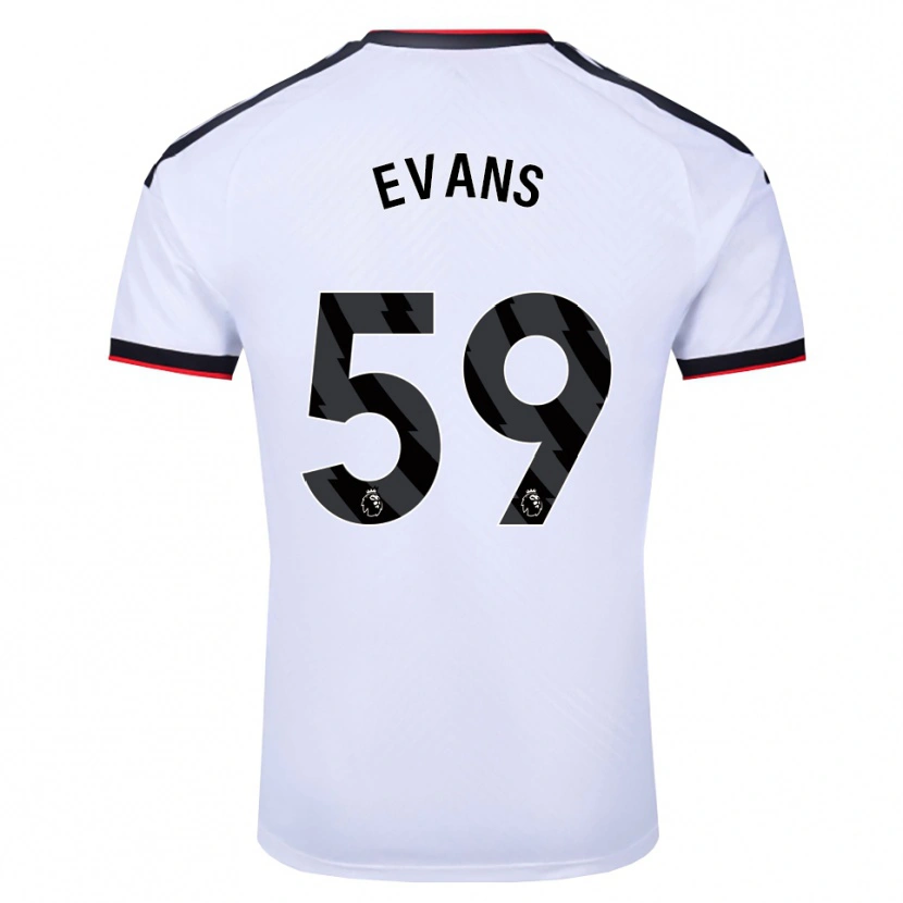 Danxen Criança Camisola Aidan Evans #59 Branco Preto Vermelho Principal 2026/27 Camisa