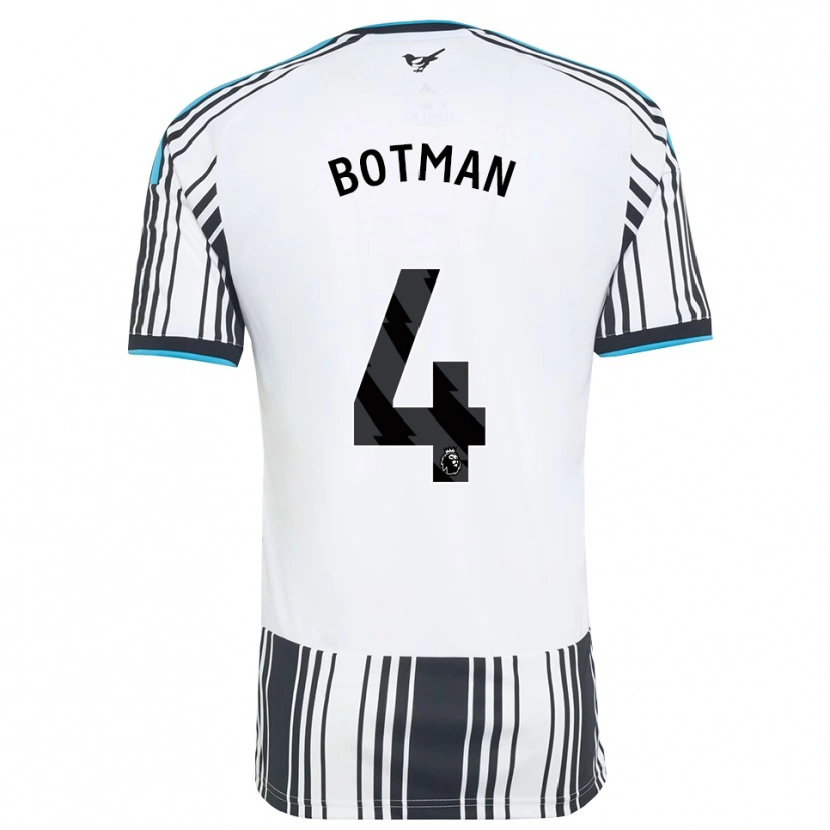 Danxen Criança Camisola Sven Botman #4 Skyblue Preto Branco Principal 2026/27 Camisa