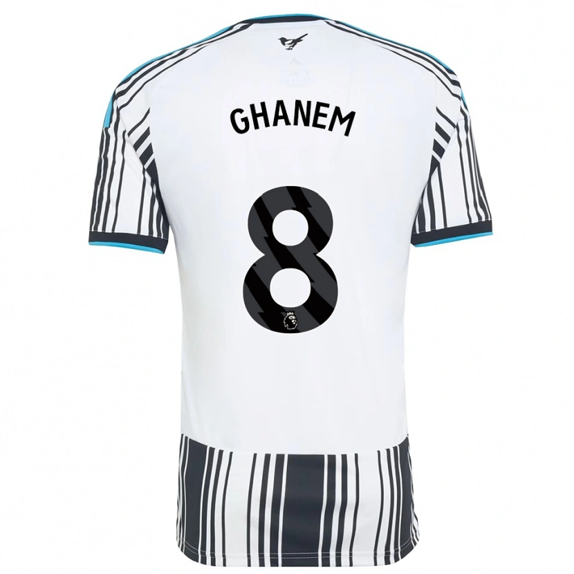 Danxen Criança Camisola Muawiya Ghanem #8 Skyblue Preto Branco Principal 2026/27 Camisa