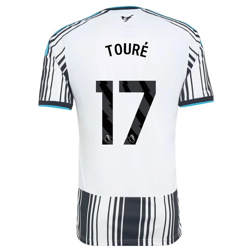 Danxen Criança Camisola Bazoumana Touré #17 Skyblue Preto Branco Principal 2026/27 Camisa
