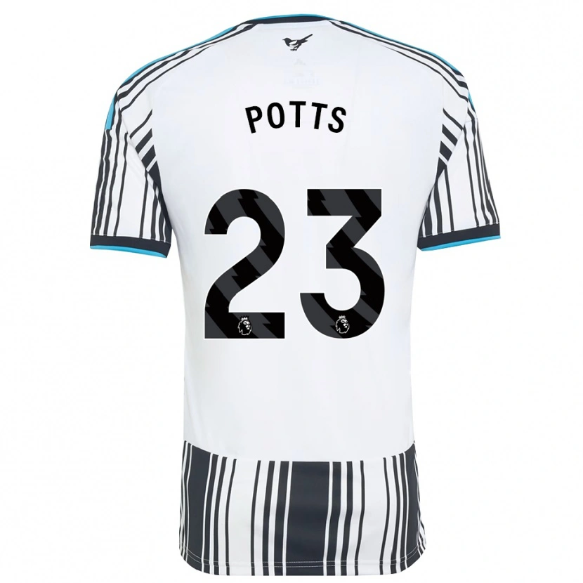 Danxen Criança Camisola Charlotte Potts #23 Skyblue Preto Branco Principal 2026/27 Camisa