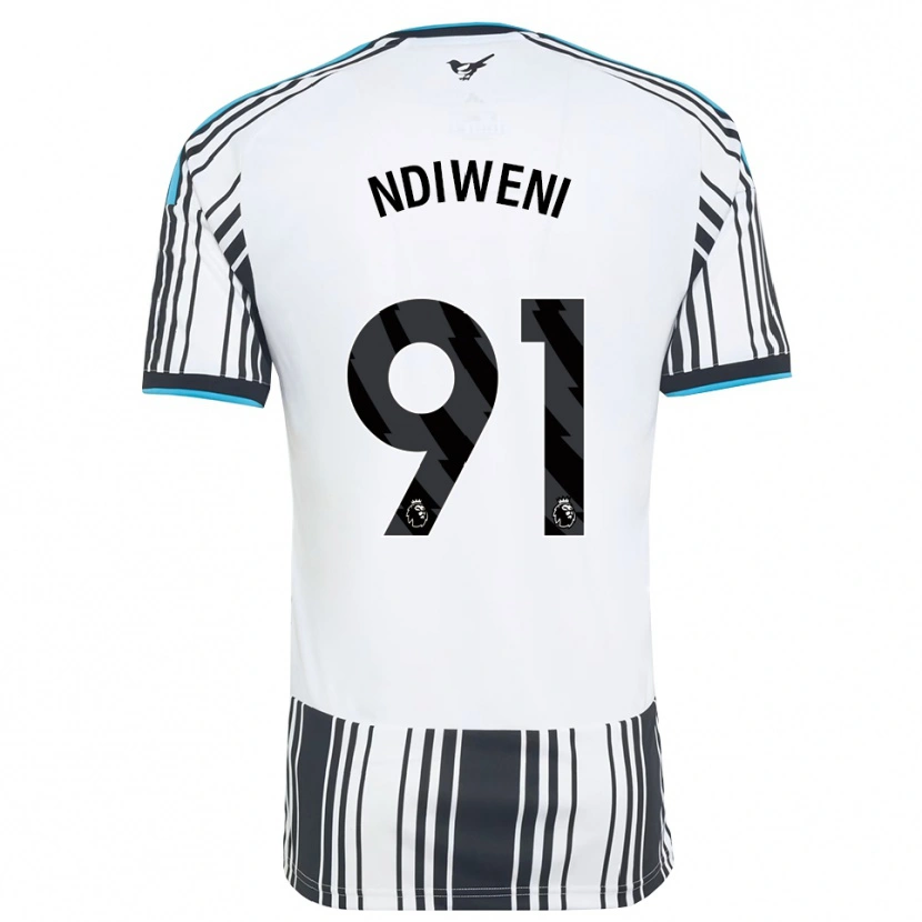 Danxen Criança Camisola Ethan Ndiweni #91 Skyblue Preto Branco Principal 2026/27 Camisa