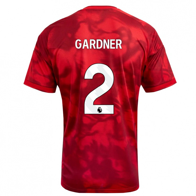 Danxen Criança Camisola Daniel Gardner #2 Crimson Branco Principal 2026/27 Camisa