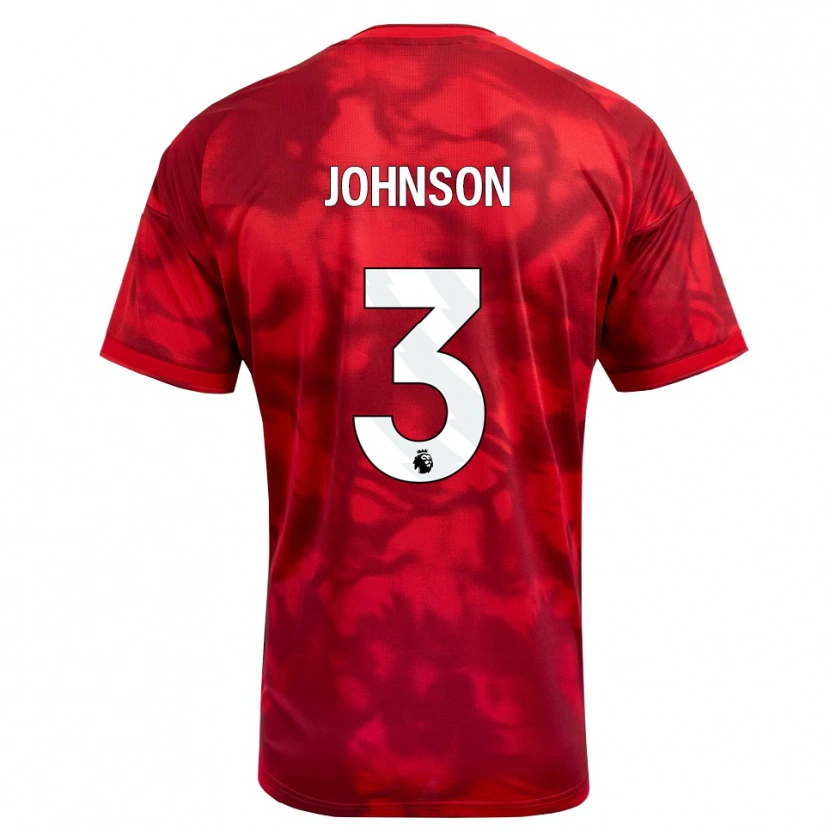 Danxen Criança Camisola Nat Johnson #3 Crimson Branco Principal 2026/27 Camisa