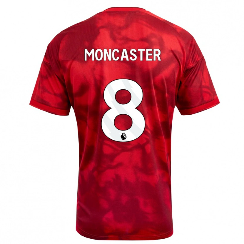 Danxen Criança Camisola Mai Moncaster #8 Crimson Branco Principal 2026/27 Camisa