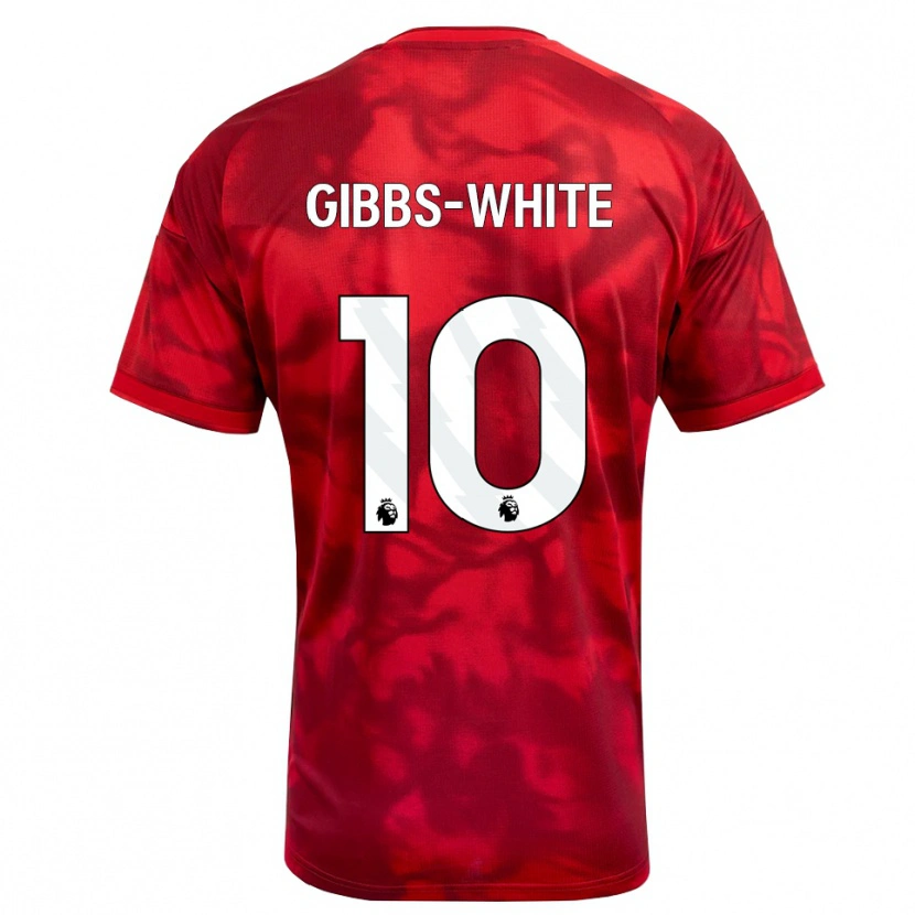 Danxen Criança Camisola Morgan Gibbs-White #10 Crimson Branco Principal 2026/27 Camisa