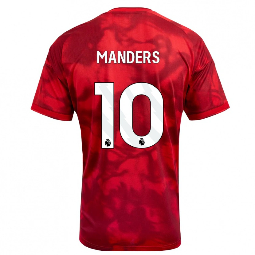 Danxen Criança Camisola Holly Manders #10 Crimson Branco Principal 2026/27 Camisa